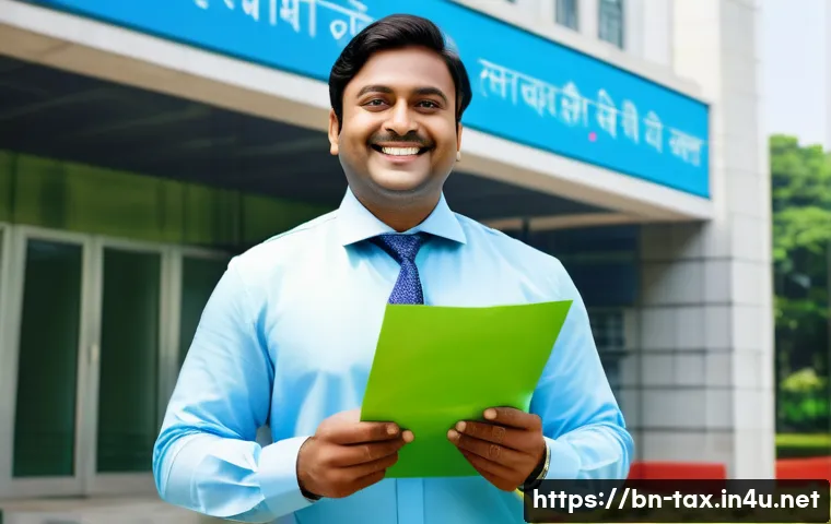 사업자 등록 세금 혜택 - A professional Bengali businessman in formal attire, holding official registration documents and smi...