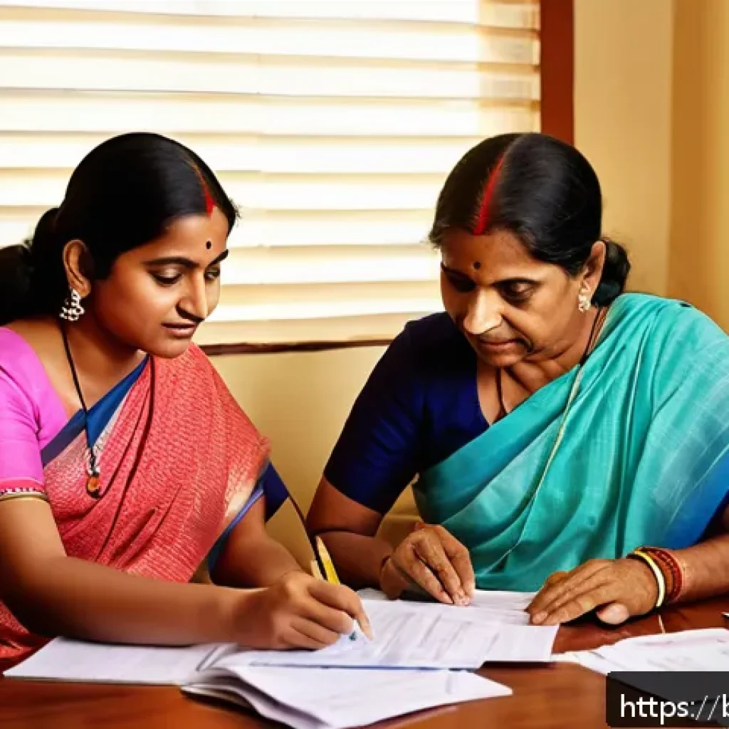 의료비 세액공제 기준 - A detailed, realistic illustration of a Bengali family sitting together in a cozy home office, organ...